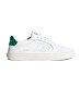 Mens leisure shoes Cariuma SALVAS White Premium Leather Ice Logo Metallic Green Sneaker