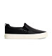 Womens leisure shoes Cariuma SLIP-ON Black Premium Leather Sneaker