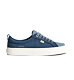 Womens leisure shoes Cariuma OCA Low Shadow Blue Canvas Mirage Blue Suede Sneaker
