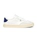 Womens leisure shoes Cariuma TOCA White Diamond Leather Smoke White Suede Blue Accents Sneaker