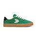 Womens leisure shoes Cariuma NAIOCA PRO Stripe Suede and Canvas Lush Green