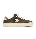 Mens leisure shoes Cariuma NAIOCA PRO Stripe Suede and Canvas Teak