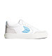 Womens leisure shoes Cariuma VALLELY White Leather Vintage White Suede Argentina Blue Logo Sneaker