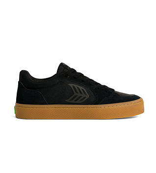 Pánské volnočasové boty Cariuma VALLELY PRO Gum Black Suede and Cordura Ash Grey Logo Sneaker