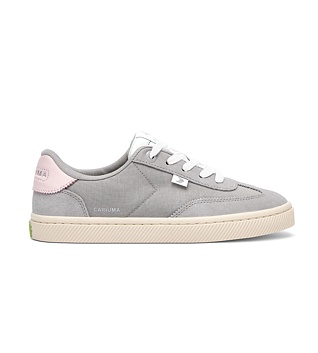 Mens leisure shoes Cariuma TOCA Nylon and Suede Light Grey