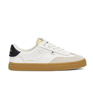 Womens leisure shoes Cariuma TOCA Soft Grain Leather and Suede Gum Warm White
