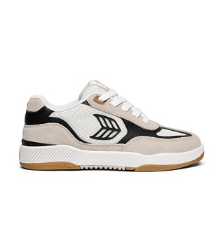 Mens leisure shoes Cariuma Skategoat C25 PRO Off-White Mesh Light Cream Suede Black Accents Sneaker