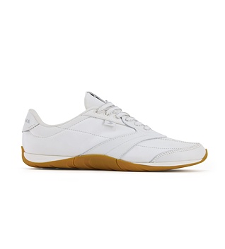 Mens leisure shoes Cariuma SUTAI Nylon and Soft Grain Leather Warm White