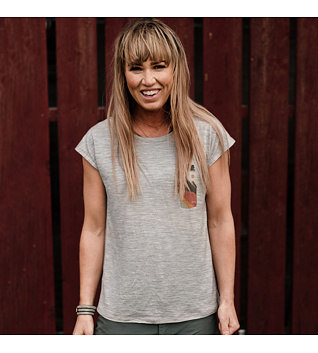 Womens T-shirt Lundhags Fulu Merino Bottle T-Shirt W