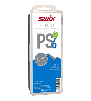 Glide wax Swix PS6 Blue -6°C/-12°C, 180g