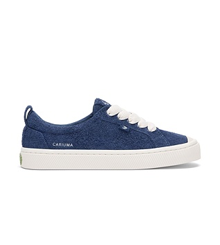 Womens leisure shoes Cariuma OCA Hairy Suede Bright Navy