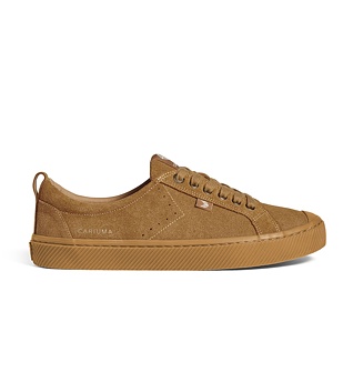 Mens leisure shoes Cariuma OCA Low All Camel Suede Sneaker