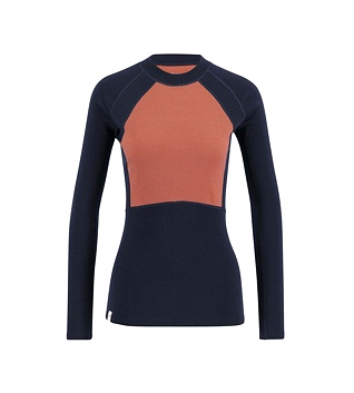 Womens merino T-shirt Ulvang Peak Map long sleeve T-shirt