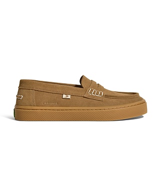 Mens leisure shoes Cariuma CAJU Loafer Gum Camel Suede