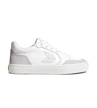 Pánské volnočasové boty Cariuma VALLELY White Leather Vintage White Suede Ice Logo Sneaker