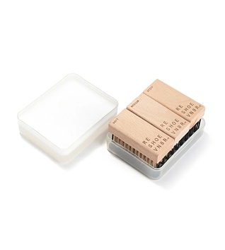 Kartáč Reshoevn8r Shoe Care 3 Brush Set + Bowl Combo