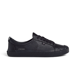 Pánské volnočasové boty Cariuma OCA Low All Black Premium Leather Sneaker