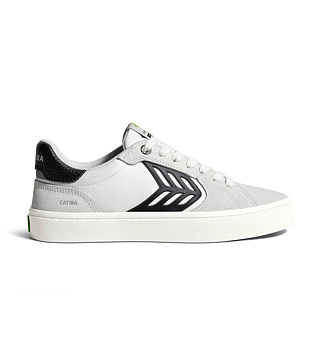 Womens leisure shoes Cariuma CATIBA PRO 2.0 Suede and Cordura Smoke White