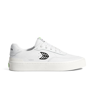 Dámské volnočasové boty Cariuma LUAN PRO White Premium Leather Black Logo Sneaker