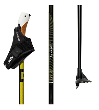 Cross-country poles Swix Dynamic D3 pole, Just click, PCU