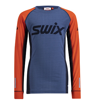 Junior functional T-shirt Swix Roadline RaceX Long Sleeve Jr