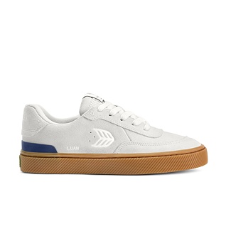 Mens leisure shoes Cariuma LUAN PRO Suede Smoke White