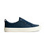 Mens leisure shoes Cariuma OCA Low Dark Denim Premium Leather Sneaker