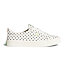 Mens leisure shoes Cariuma OCA Low White Canvas Black Polka Dots Sneaker