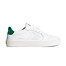 Mens leisure shoes Cariuma SALVAS White Premium Leather Ice Logo Metallic Green Sneaker