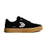 Mens leisure shoes Cariuma NAIOCA PRO Suede and Canvas Gum Black