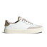 Womens leisure shoes Cariuma TOCA White Premium Leather Vintage White Suede Metallic Gold Sneaker
