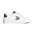 Womens leisure shoes Cariuma SALVAS White Leather Black Logo Leopard Print Sneaker
