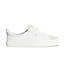 Mens leisure shoes Cariuma OCA Low White Premium Leather Vintage White Suede Sneaker