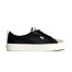 Womens leisure shoes Cariuma OCA Low Black Premium Leather Cloud Grey Suede Sneaker