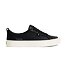 Mens leisure shoes Cariuma OCA Low Black Premium Leather Sneaker