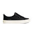 Mens leisure shoes Cariuma OCA Low Black Premium Leather Sneaker