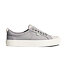 Womens leisure shoes Cariuma OCA Low Light Grey Canvas Vintage White Suede Sneaker