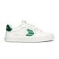 Womens leisure shoes Cariuma SALVAS White Leather Abundant Green Logo Sneaker