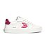 Womens leisure shoes Cariuma SALVAS White Leather Jazzy Pink Logo Sneaker