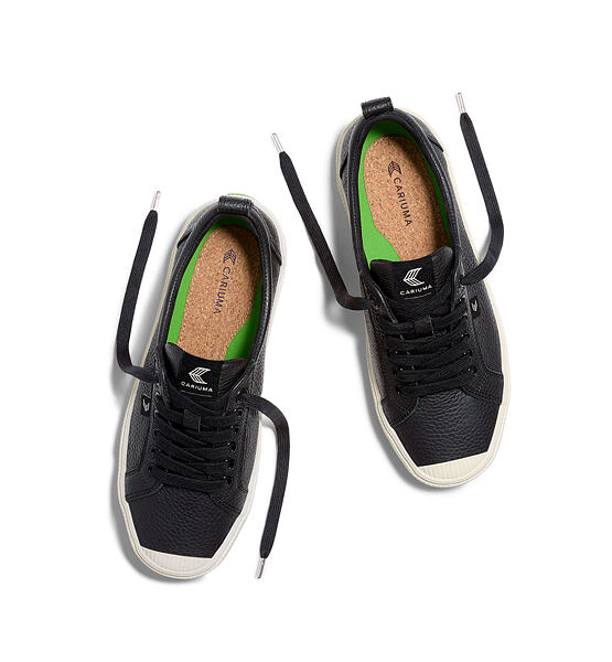 Pánské volnočasové boty Cariuma OCA Low Black Premium Leather Sneaker
