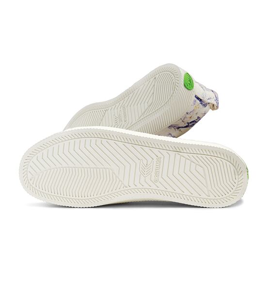 Pánské volnočasové boty Cariuma OCA Low White Spectrum Blue Parrot Print Canvas Sneaker