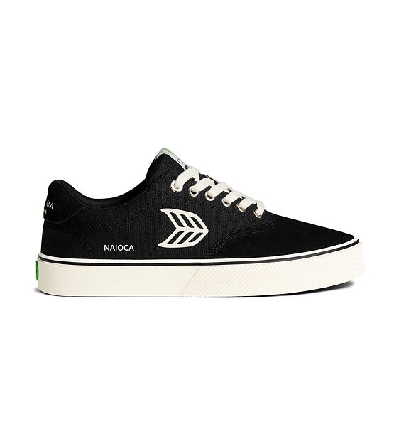 Womens leisure shoes Cariuma NAIOCA PRO Stripe Suede and Canvas Black