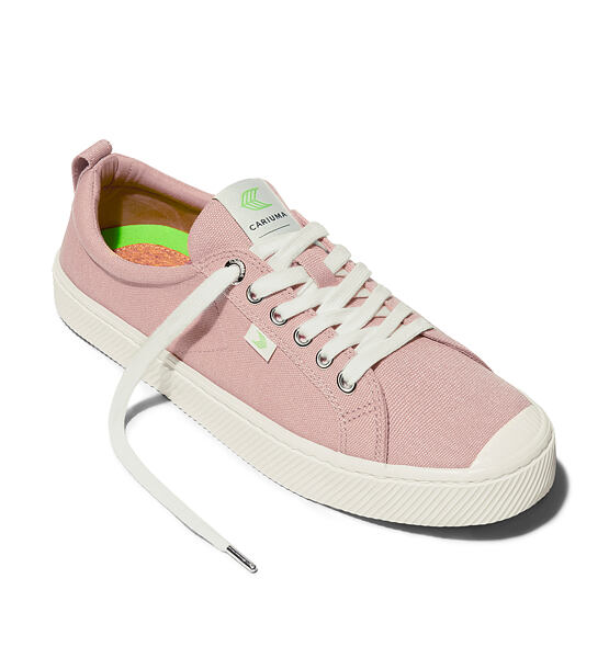 Womens leisure shoes Cariuma OCA Low Rose Canvas Sneaker