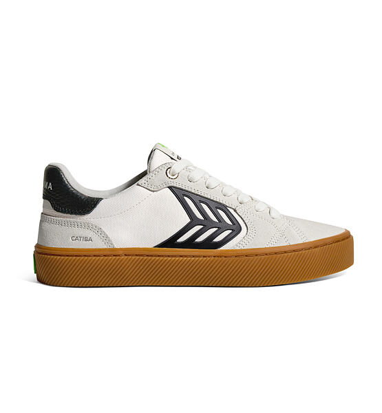 Womens leisure shoes Cariuma CATIBA PRO 2.0 Suede and Cordura Gum Smoke White