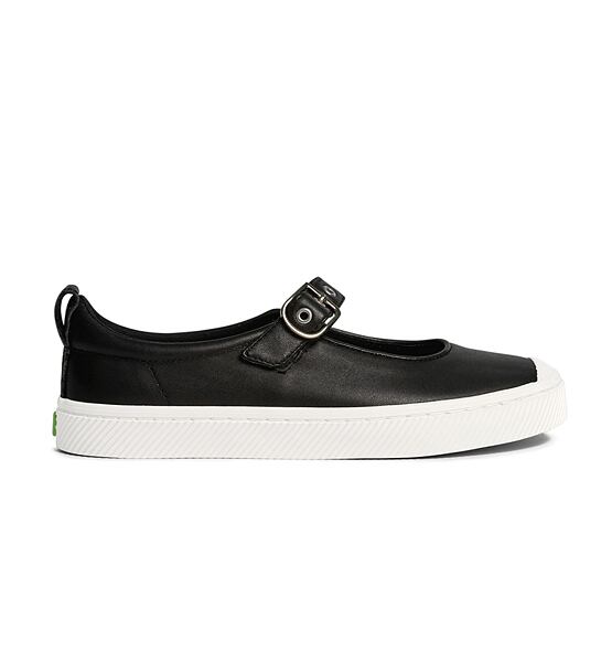 Mens leisure shoes Cariuma OCA Mary Jane Black Napa Leather Sneaker