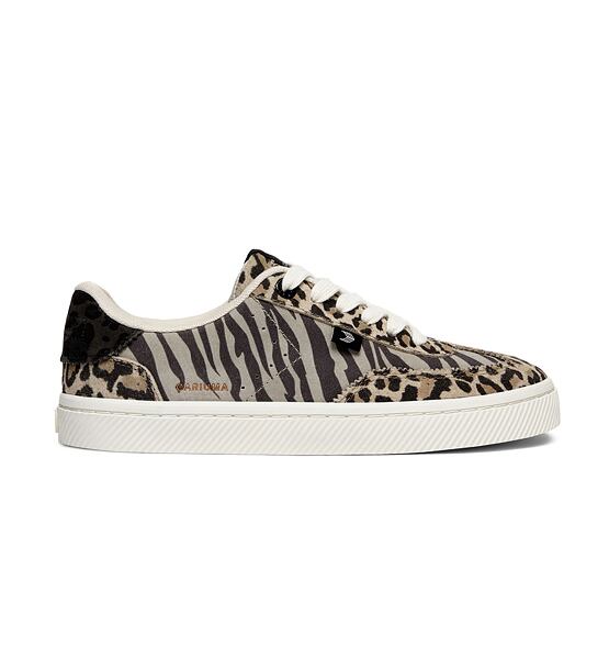 Womens leisure shoes Cariuma TOCA Zebra Leopard Print Suede Sneaker