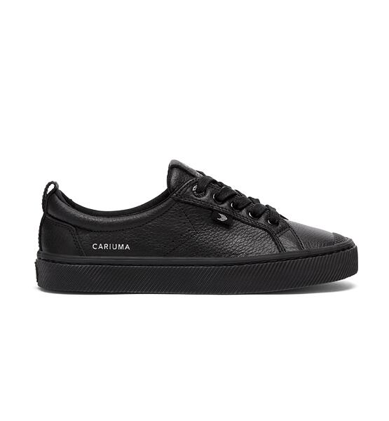 Mens leisure shoes Cariuma OCA Pebbled Leather Black