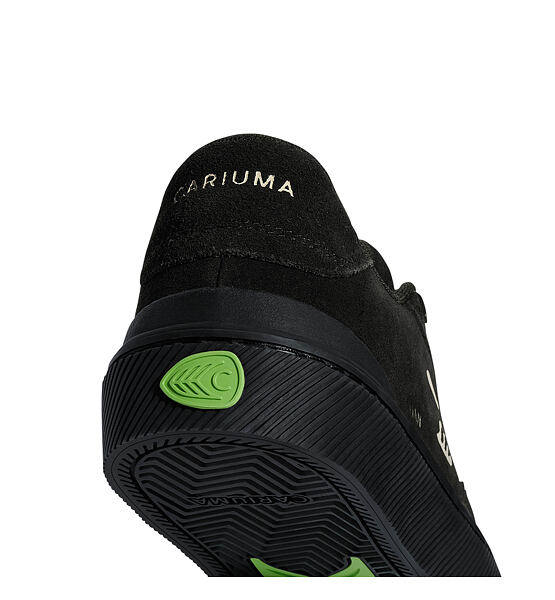 Pánské volnočasové boty Cariuma LUAN PRO All Black Suede Ivory Logo Sneaker