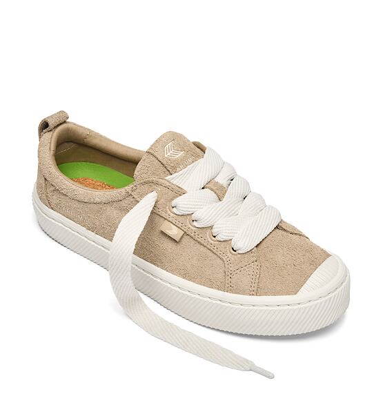 Womens leisure shoes Cariuma OCA Hairy Suede Desert Taupe