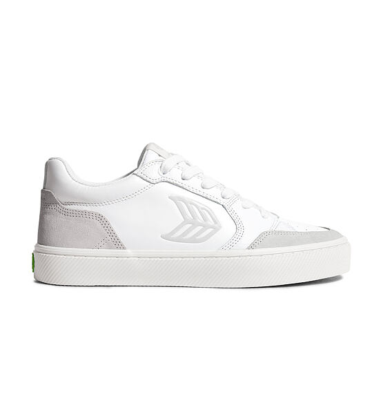 Womens leisure shoes Cariuma VALLELY White Leather Vintage White Suede Ice Logo Sneaker